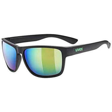 uvex LGL CV - Sonnenbrille für Damen und Herren - konstraststeigernd & verspiegelt - Filterkategorie 3 - black matt/green - one size im Sale